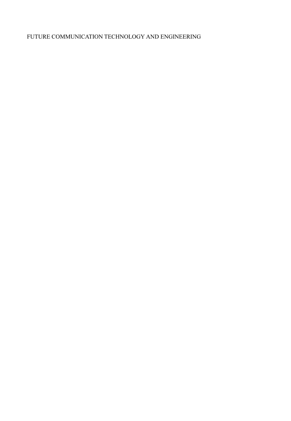 Future Communication Technology and Engineering [2015] by Unknown