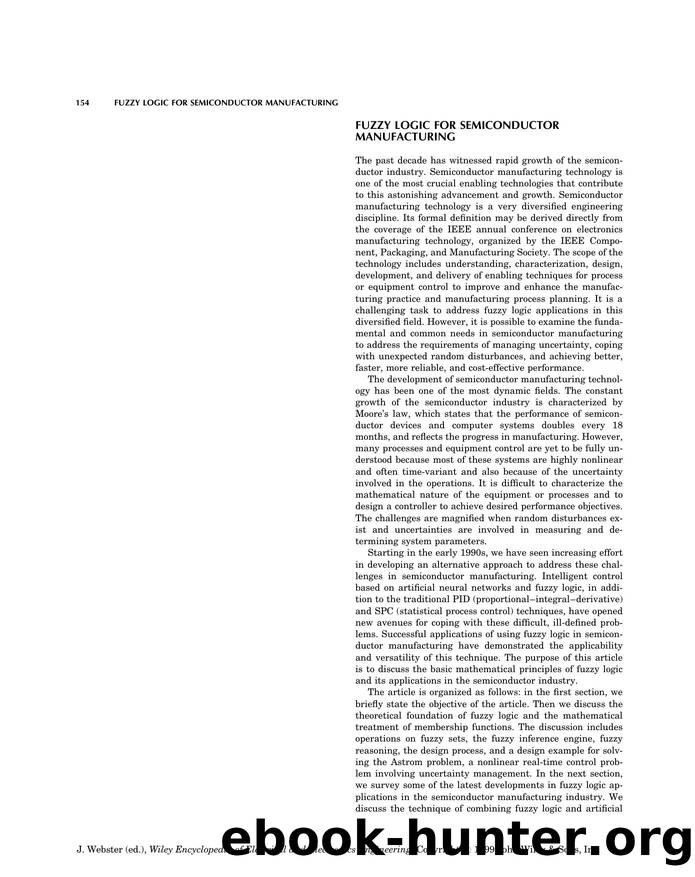 Fuzzy Logic for Semiconductor Manufacturing". In: Wiley Encyclopedia of Electrical and Electronics Engineering by Unknown