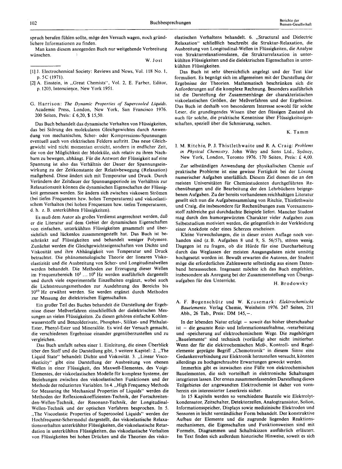 G. Harrison: The Dynamic Properties of Supercooled Liquids. Academic Press, London, New York, San Francisco 1976. 200 Seiten, Preis: £ 6,20, [dollar] 15,50. by Unknown
