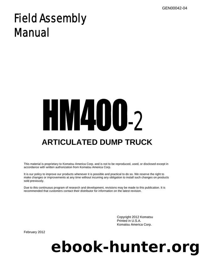 GEN00042-04 HM400-2 ARTICULATED DUMP TRUCK by Komatsu Ltd