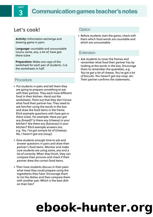 GI A1PLUS Communication Games U3 Teacher s Notes by Unknown