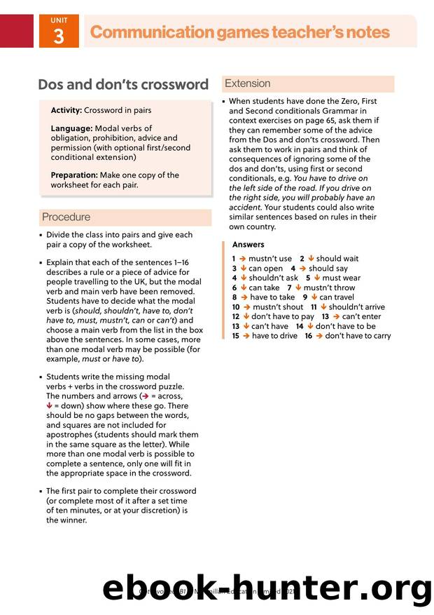 GI B1 Communication games U3 Teacher s notes by Unknown