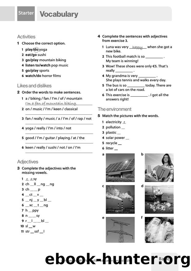 GI B1 Starter Vocabulary Basics by Unknown