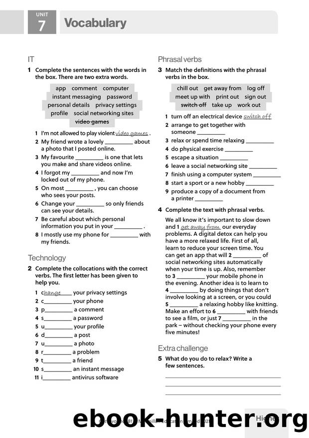 GI B1 U7 Vocabulary Higher by Unknown