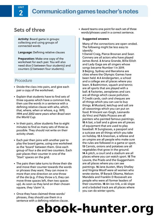GI B1PLUS Communication games U2 Teacher s notes by Unknown