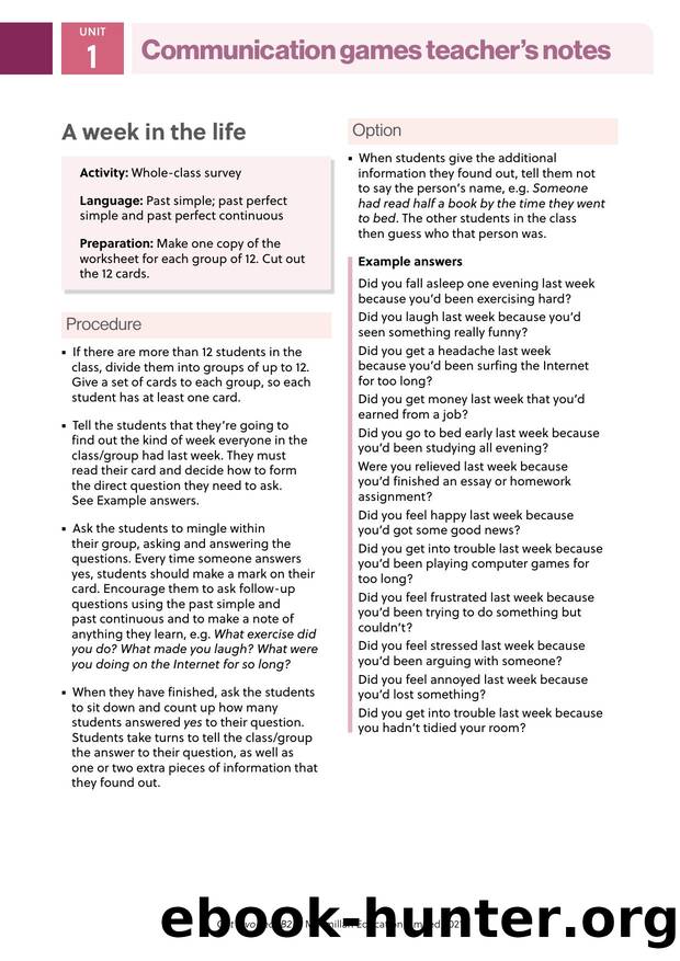 GI B2 Communication games U1 Teacher's notes by Unknown