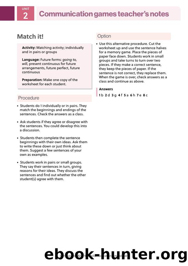 GI B2 Communication games U2 Teacher's notes by Unknown