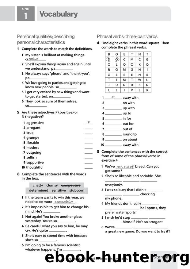 GI B2 U1 Vocabulary Standard by Unknown