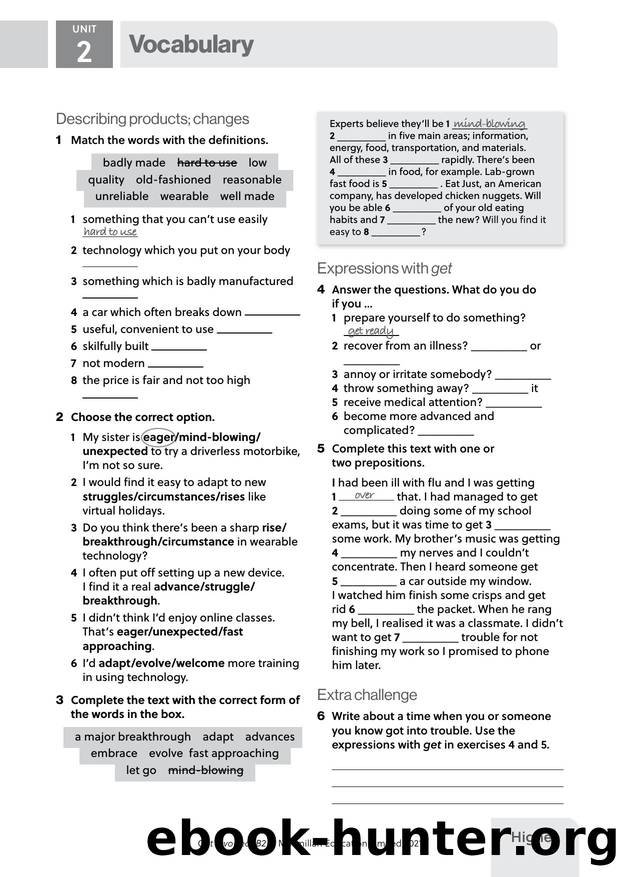 GI B2 U2 Vocabulary Higher by Unknown
