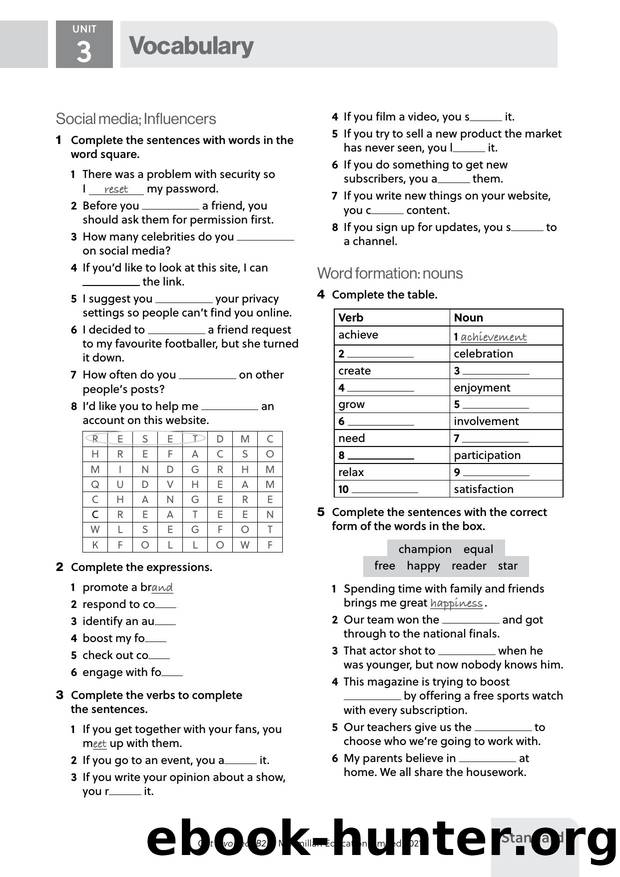 GI B2 U3 Vocabulary Standard by Unknown