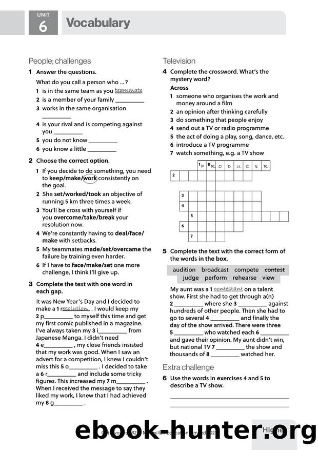 GI B2 U6 Vocabulary Higher by Unknown