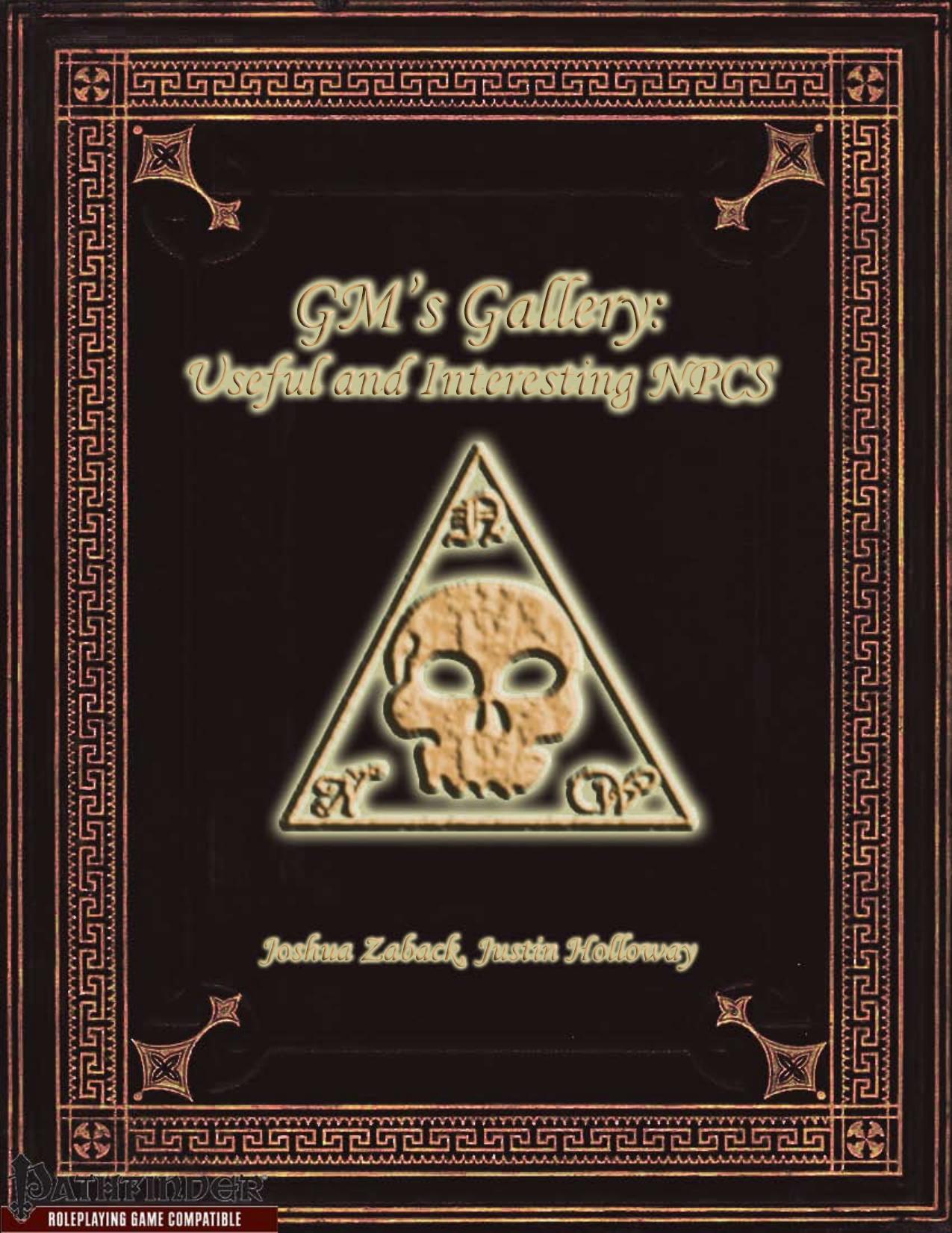 GM's Gallery - Useful and Interesting NPCs.pdf by Copyright 2011 Necromancers of the Northwest