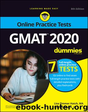 GMAT For Dummies 2020 by Lisa Zimmer Hatch & Scott A. Hatch