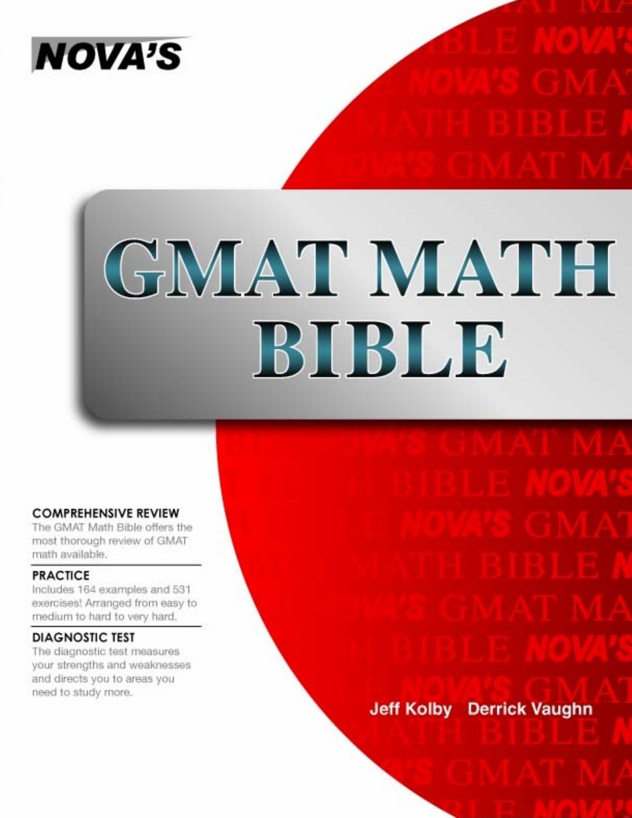 GMAT Math Bible-Kolby-Vaughn by Unknown