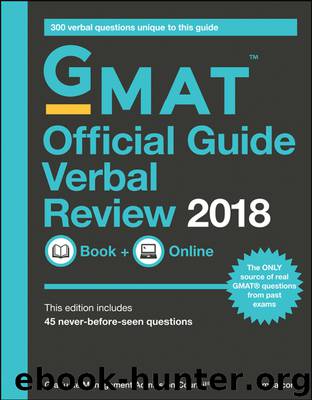 GMAT Official Guide 2018 Verbal Review by GMAC (Graduate Management Admission Council)