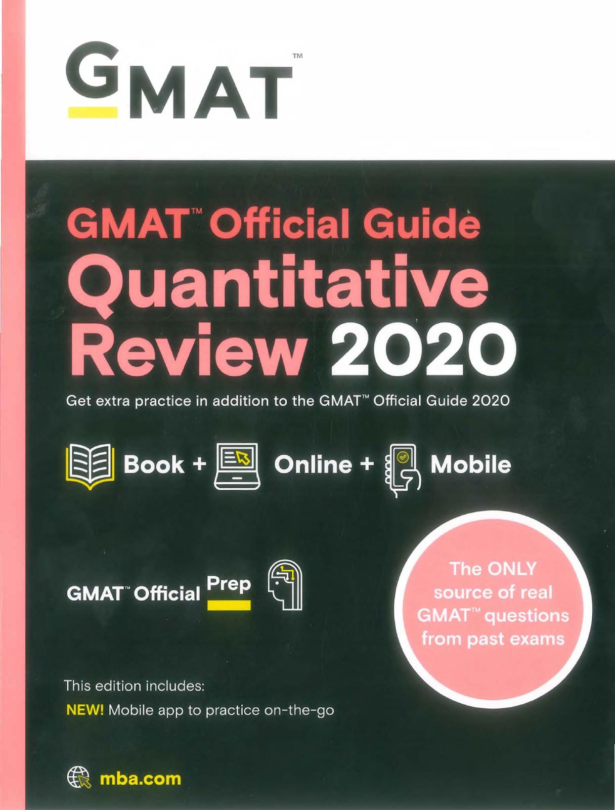 GMAT Official Guide 2020 Quantitative Review by Graduate Management Admission Council (GMAC)