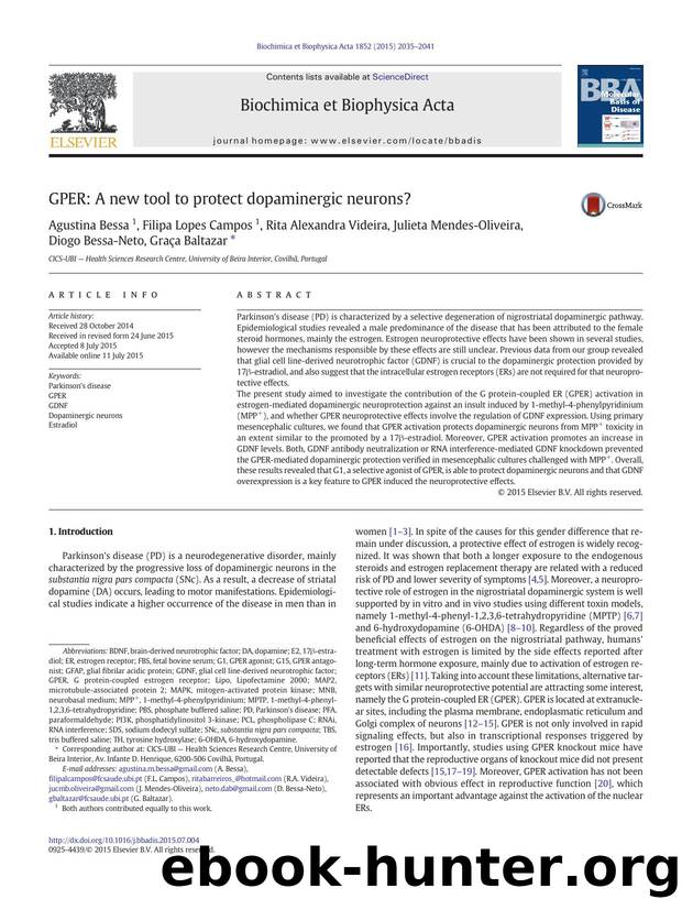 GPER: A new tool to protect dopaminergic neurons? by unknow