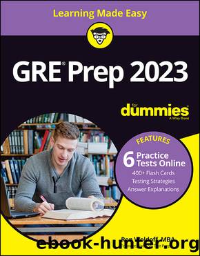 GRE Prep 2023 For Dummies with Online Practice by Ron Woldoff