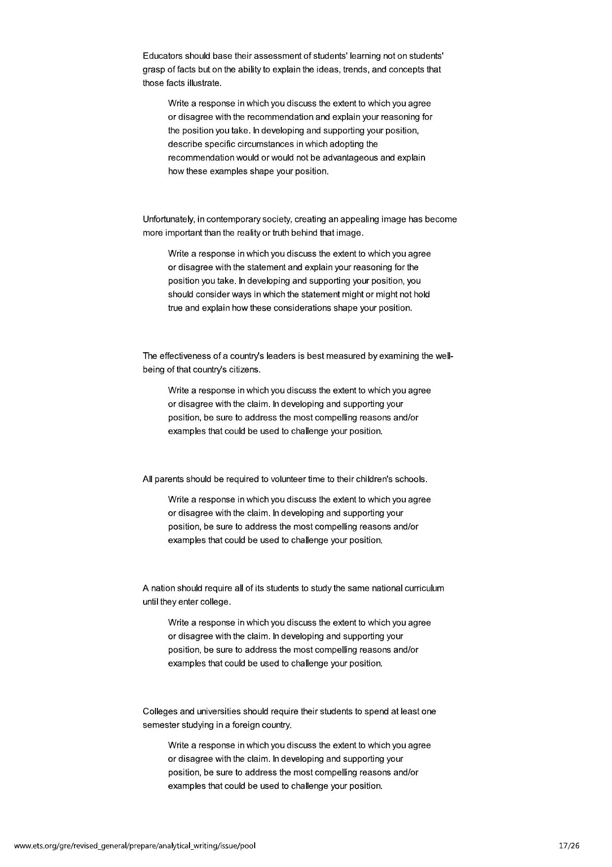 GRE Revised General Test Analyze an Issue by Unknown