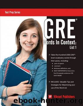 GRE Words In Context by Vibrant Publishers
