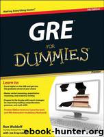 GRE for Dummies, Premier 7th Edition by Woldoff Ron