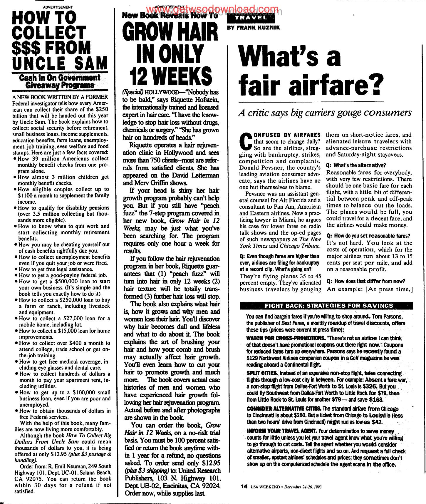 GROW HAIR IN ONLY 12 WEEKS by Copyright 2009 Heritage Microfilm Inc. & Newspaperarchive.com