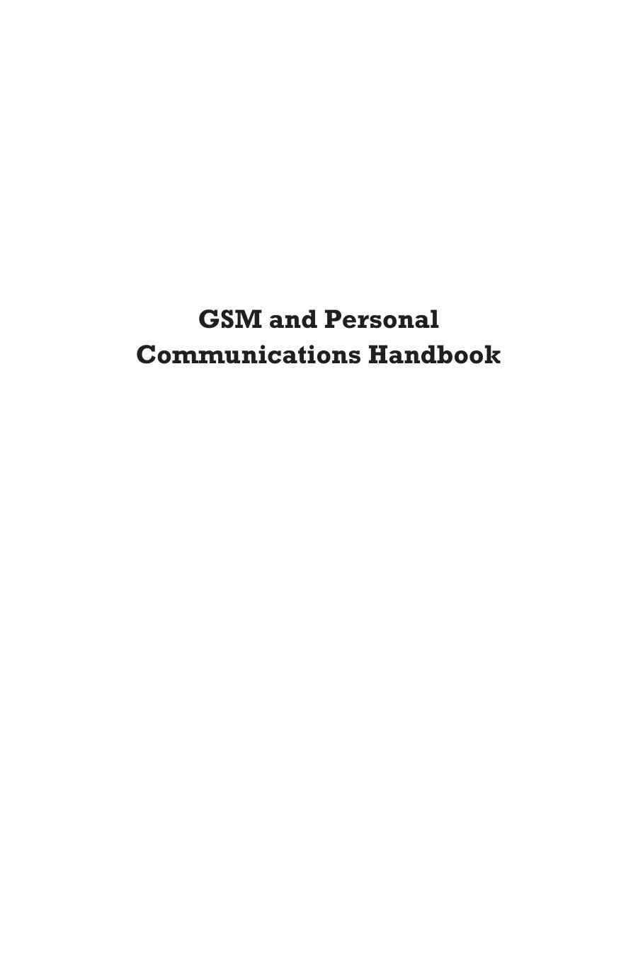 GSM And Personal Communications by Unknown