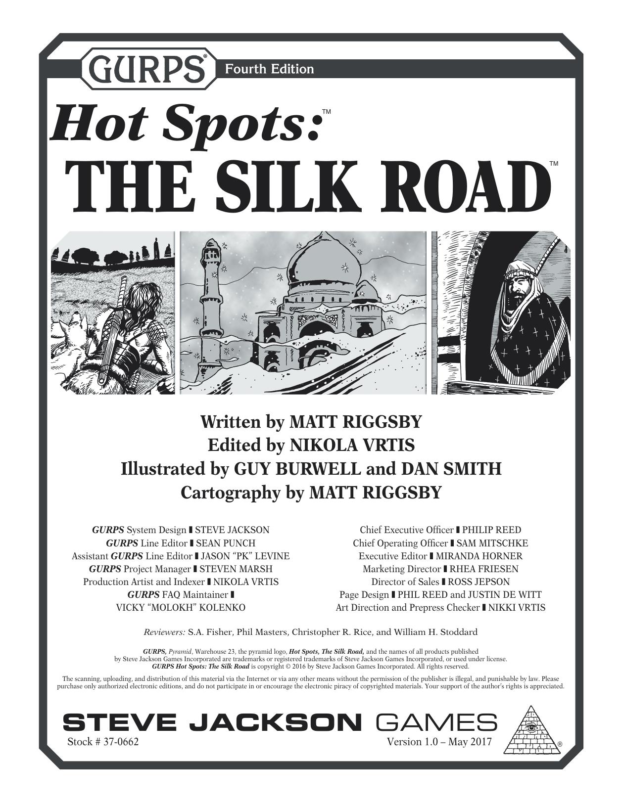 GURPS 4th edition. Hot Spots: The Silk Road by Matt Riggsby