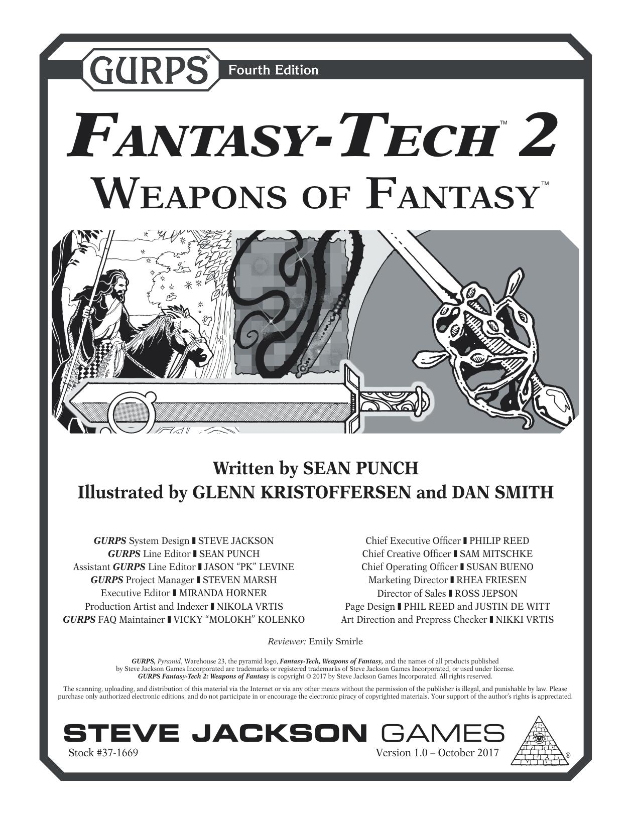 GURPS Fantasy-Tech 2: Weapons of Fantasy by Steve Jackson Games