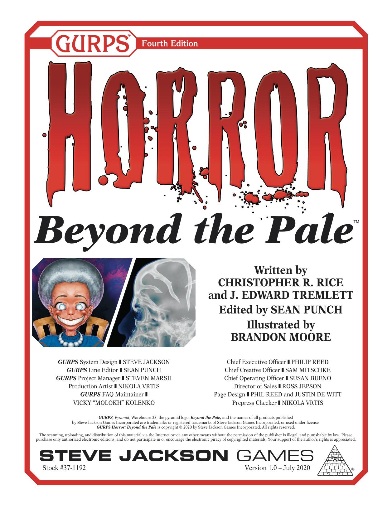 GURPS Horror: Beyond the Pale by Steve Jackson Games