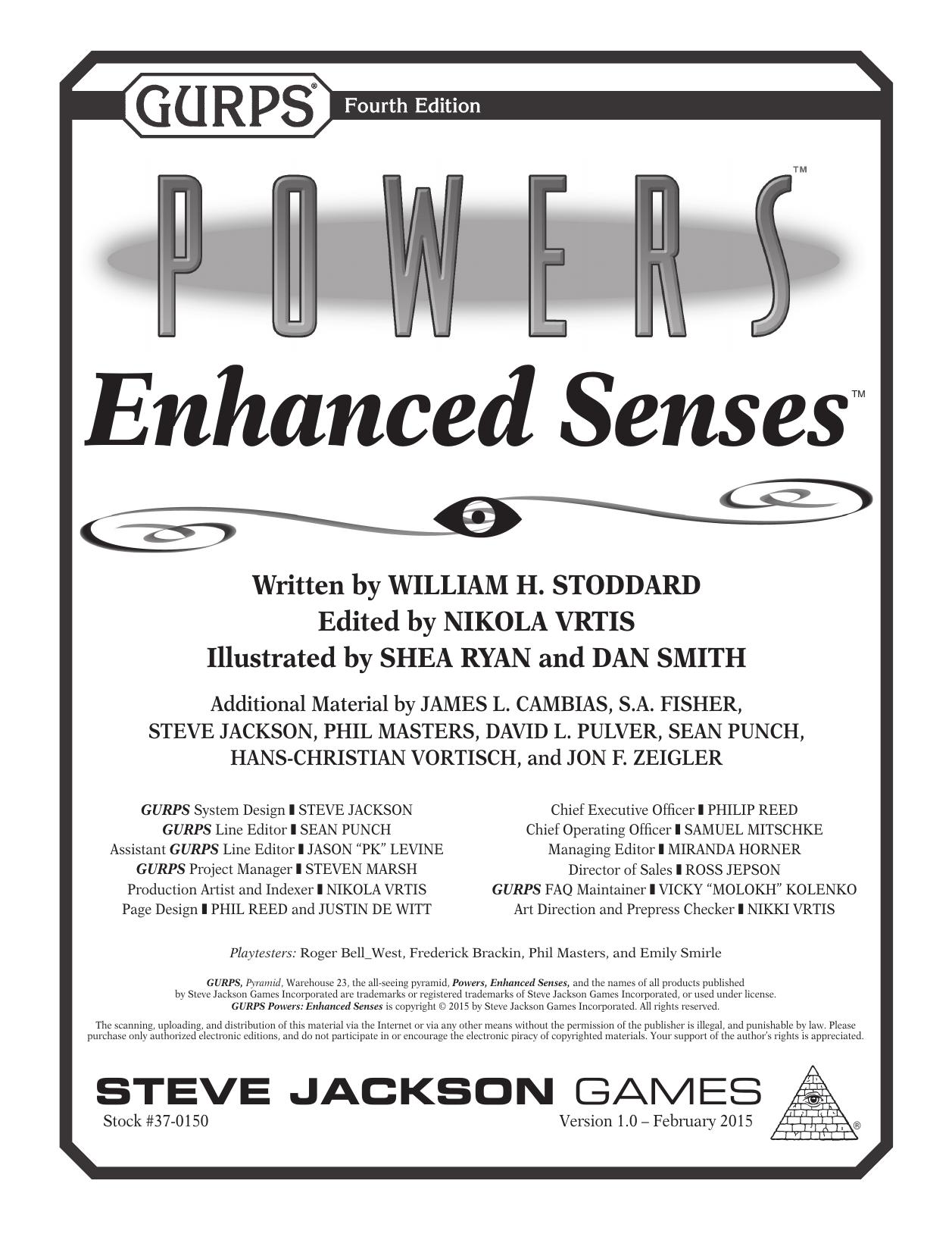 GURPS Powers: Enhanced Senses by Steve Jackson Games