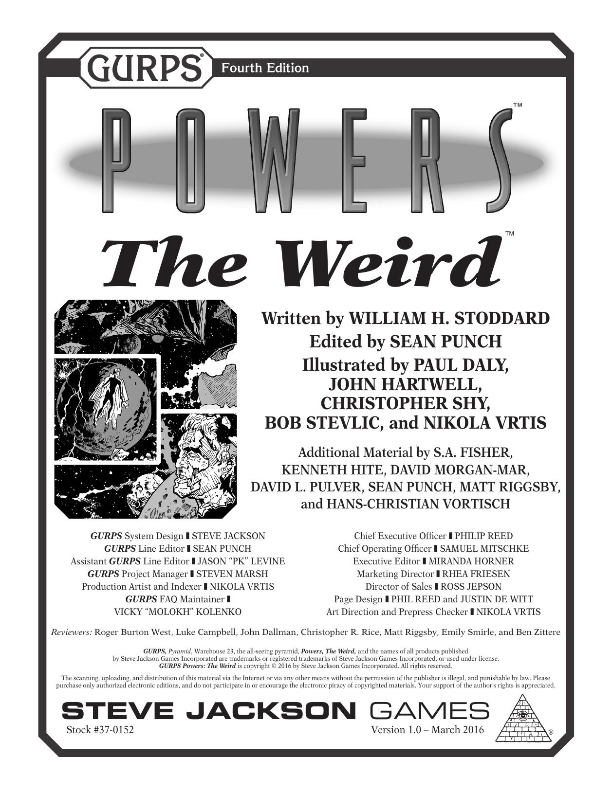 GURPS Powers: The Weird by Steve Jackson Games
