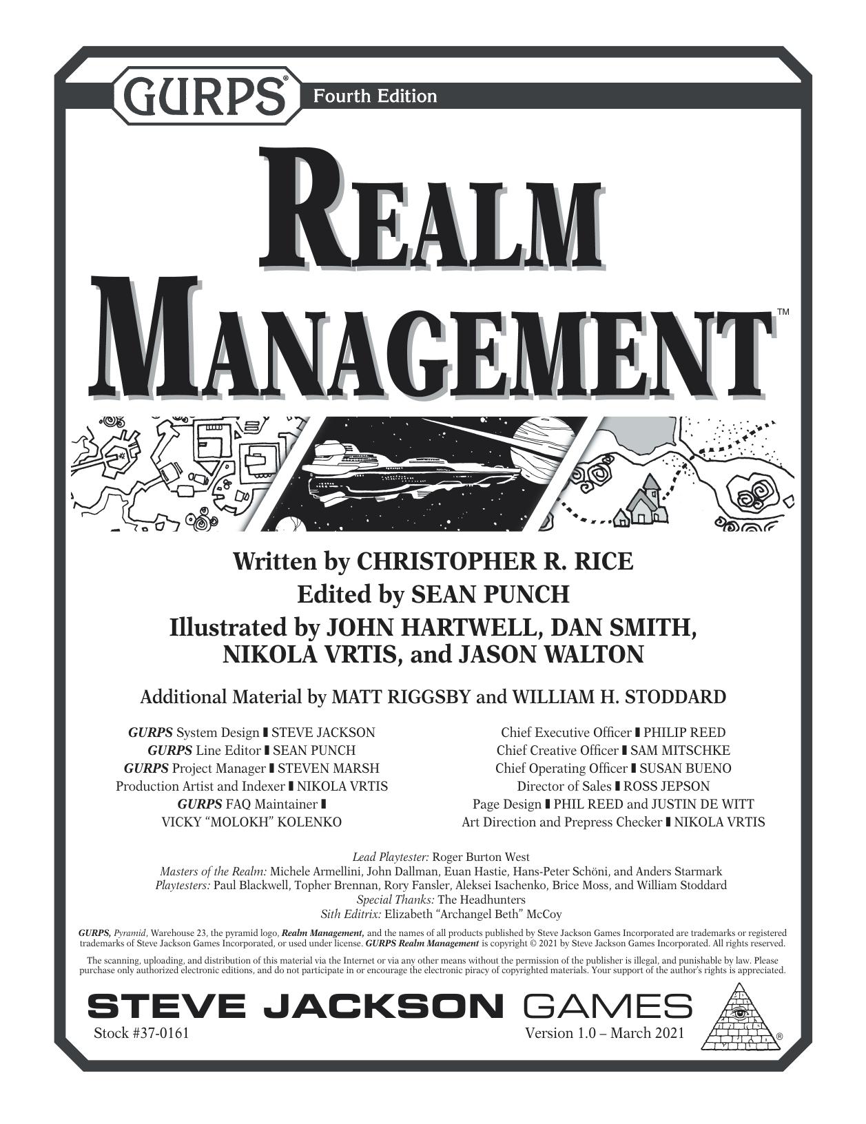 GURPS Realm Management by Steve Jackson Games