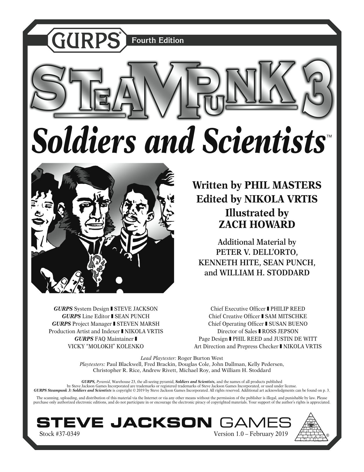 GURPS Steampunk 3: Soldiers and Scientists by Steve Jackson Games