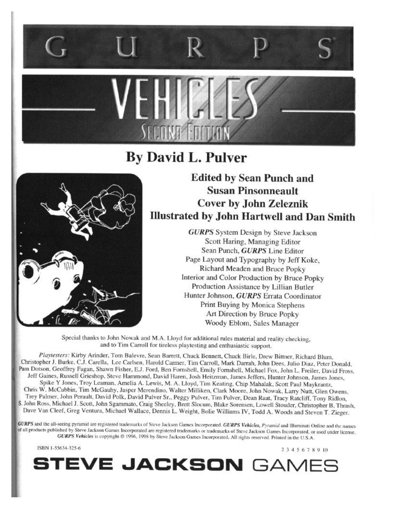 GURPS Vehicles: From Chariots to Cybertanks...and Beyond! (GURPS: Generic Universal Role Playing System) by David Pulver