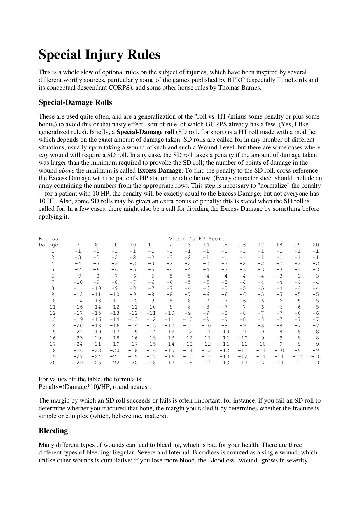 GURPS: House Rules by Sune "Iceblood" Nutwood