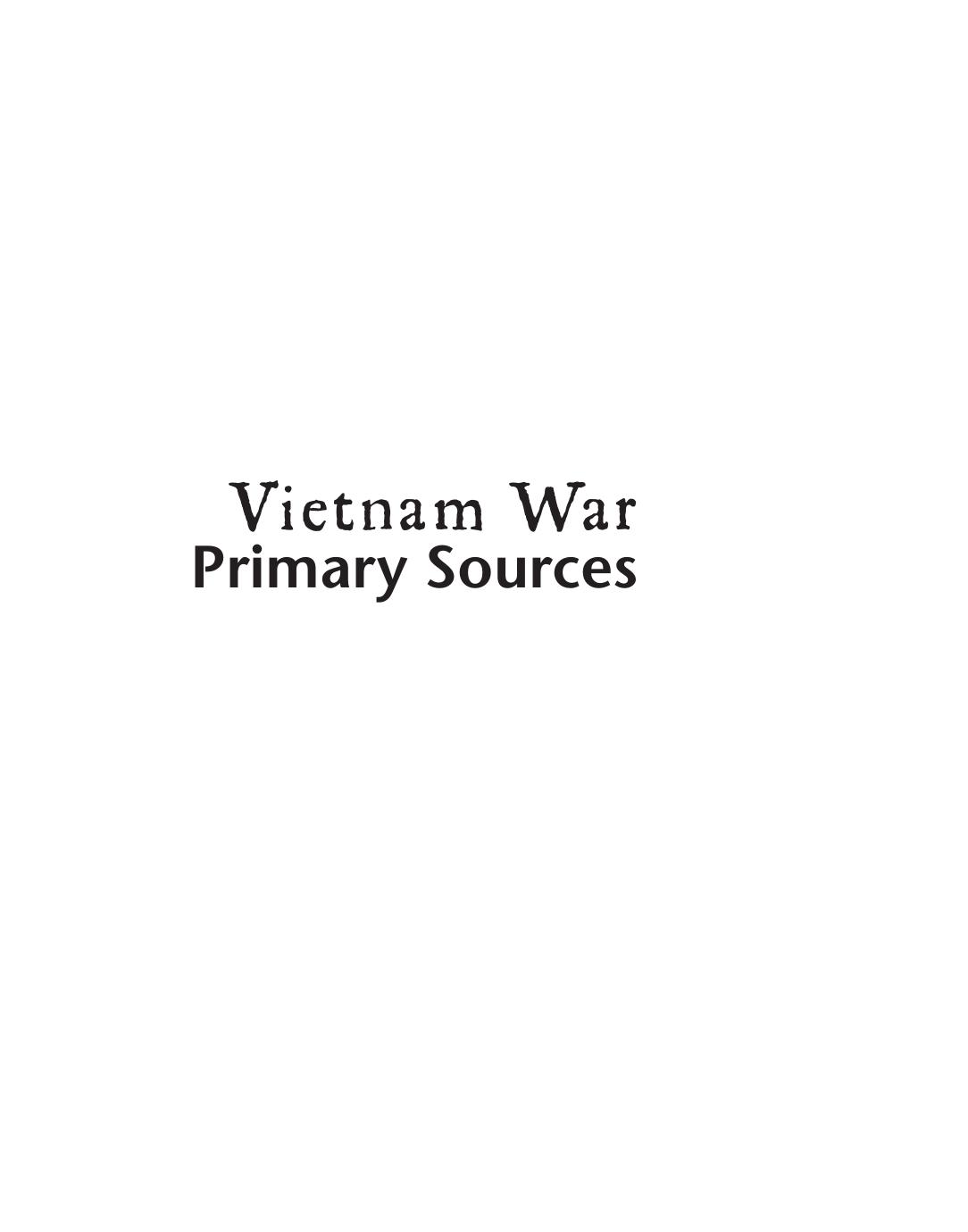 Gale - Vietnam War Reference Library Volume 4 by Primary Sources (2001)