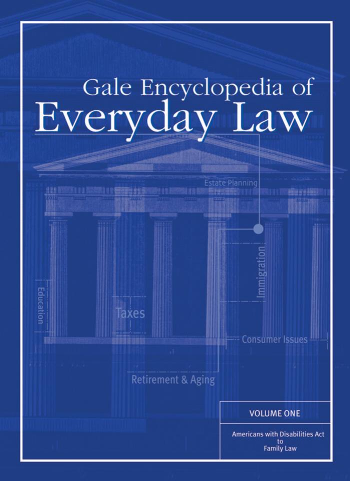 Gale Encyclopedia Of Everyday Law 2 Volume Set by Unknown