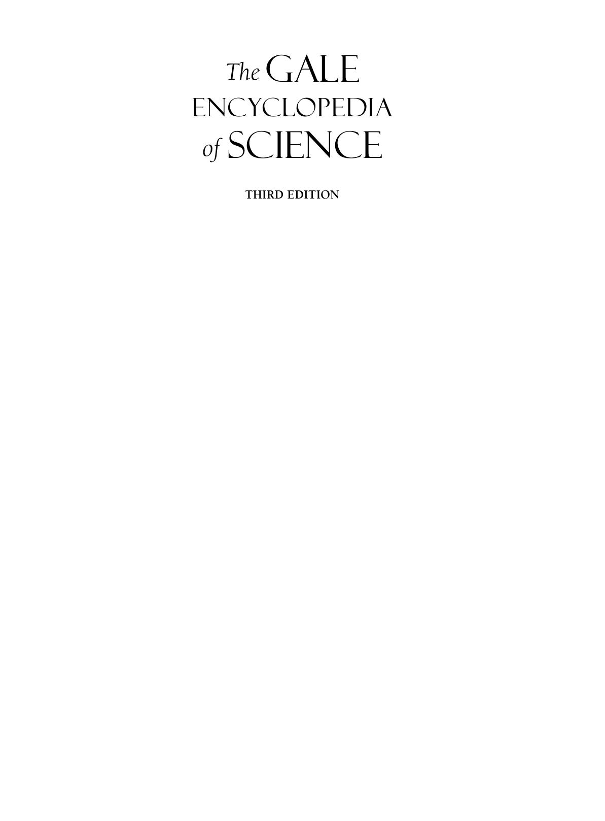Gale Encyclopedia Of Science, 3rd Ed. by Vol. 6