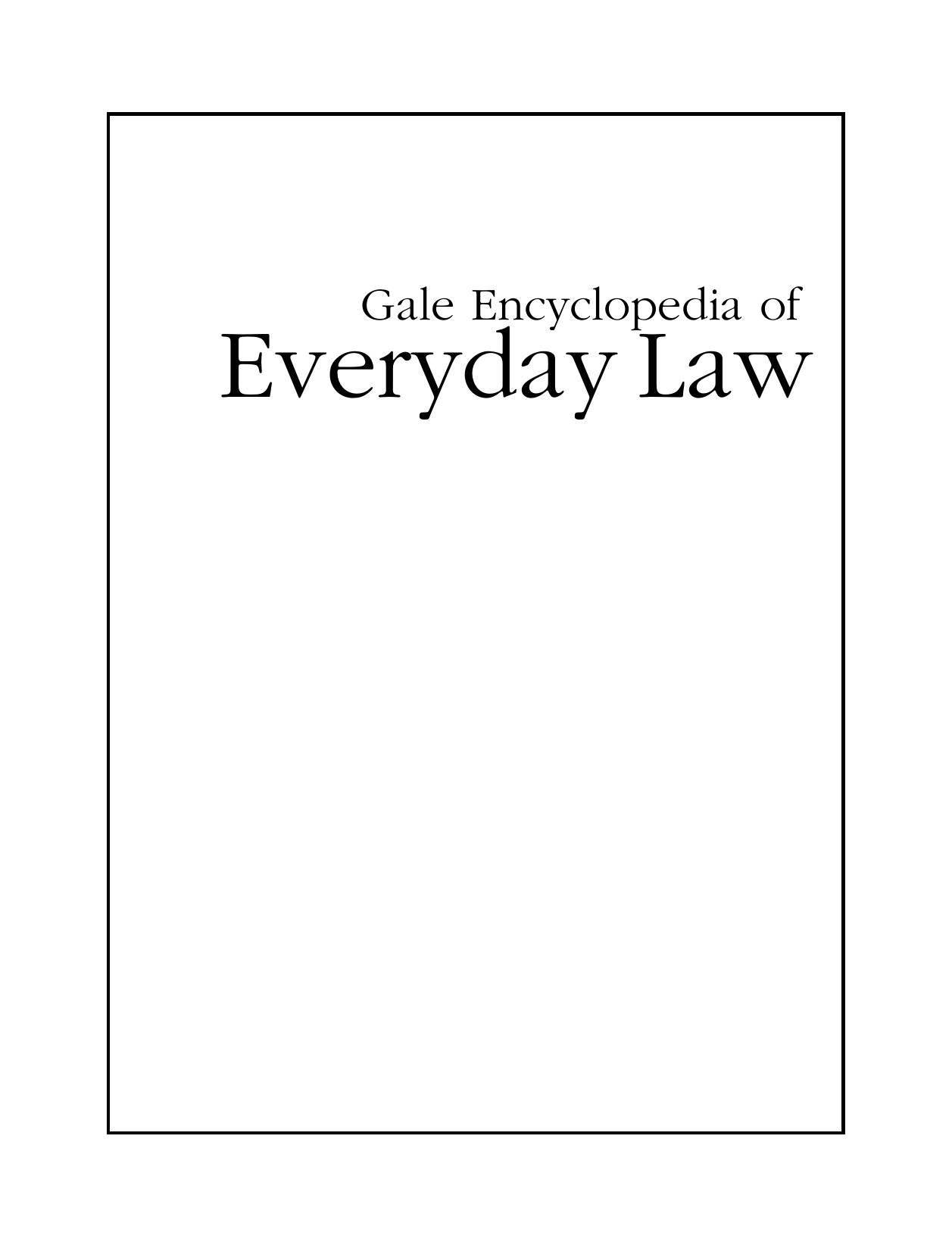 Gale Encyclopedia of Everyday Law (2nd ed) vol.2 1414403534 by Unknown