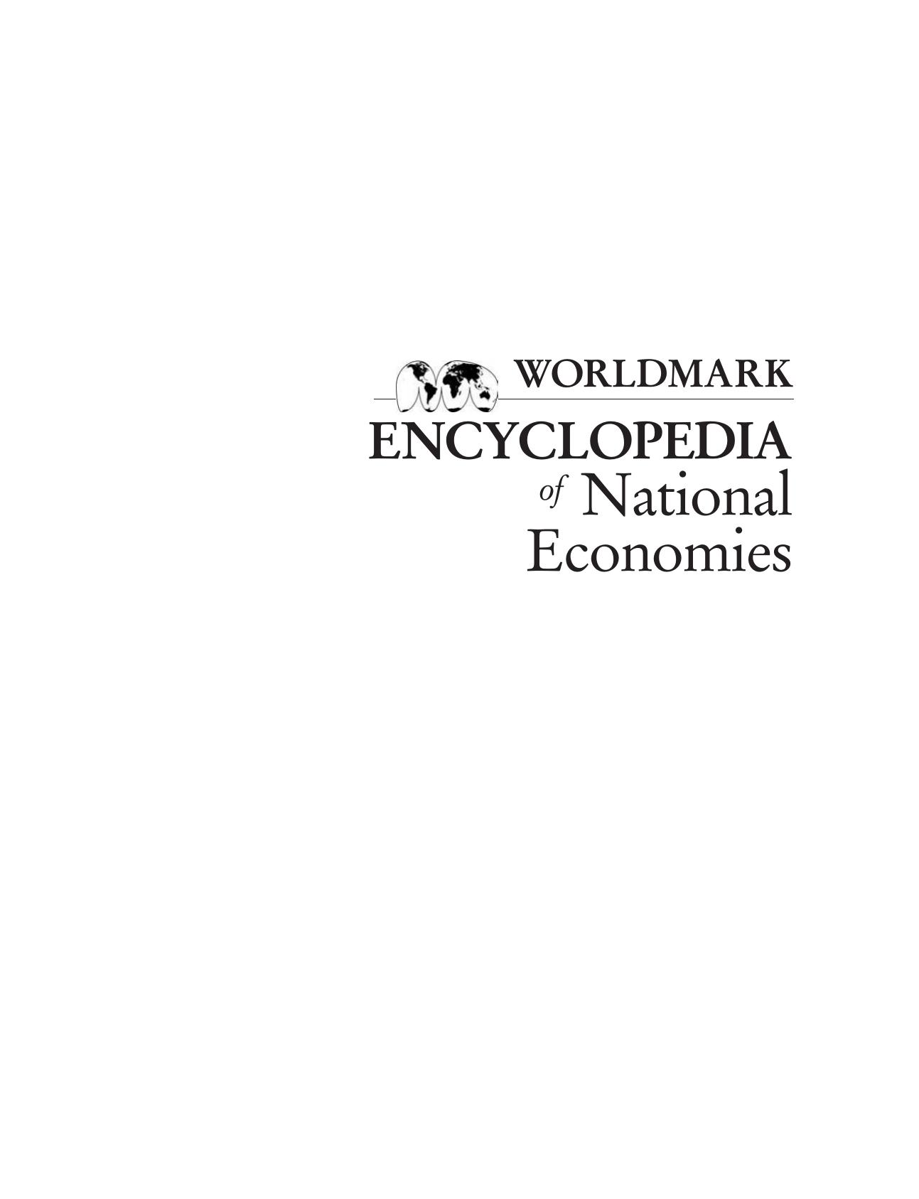 Gale Group WorldMark Encyclopedia of National Economies Vol 2 by Unknown