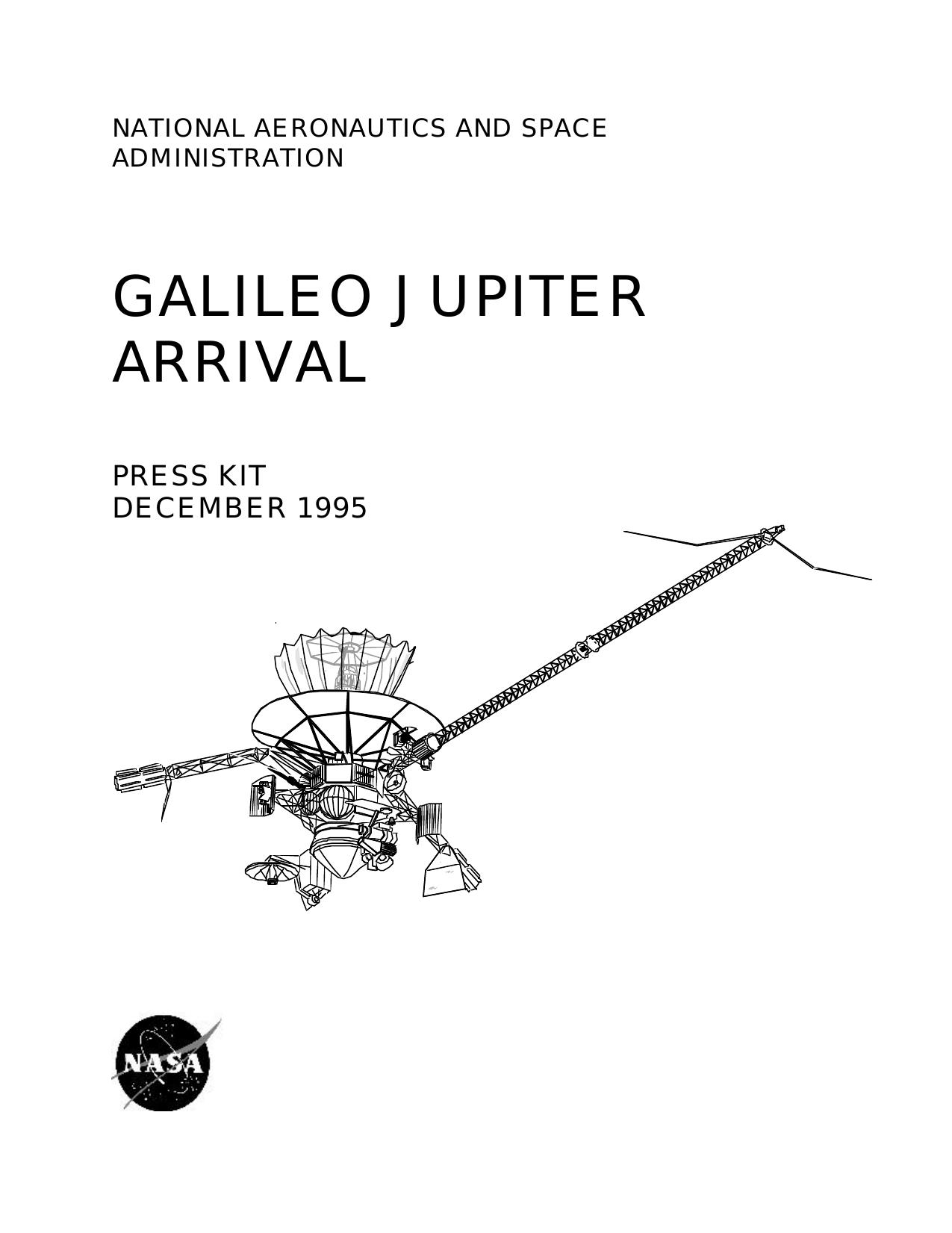 Galileo Jupiter arrival : press kit, December 1995 by United States. National Aeronautics and Space Administration