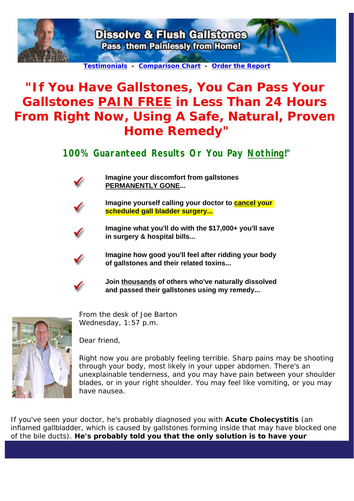 Gallstone Remedy Report -New Site - Great Conversions- Try It! by Best of Kuszter's Collection