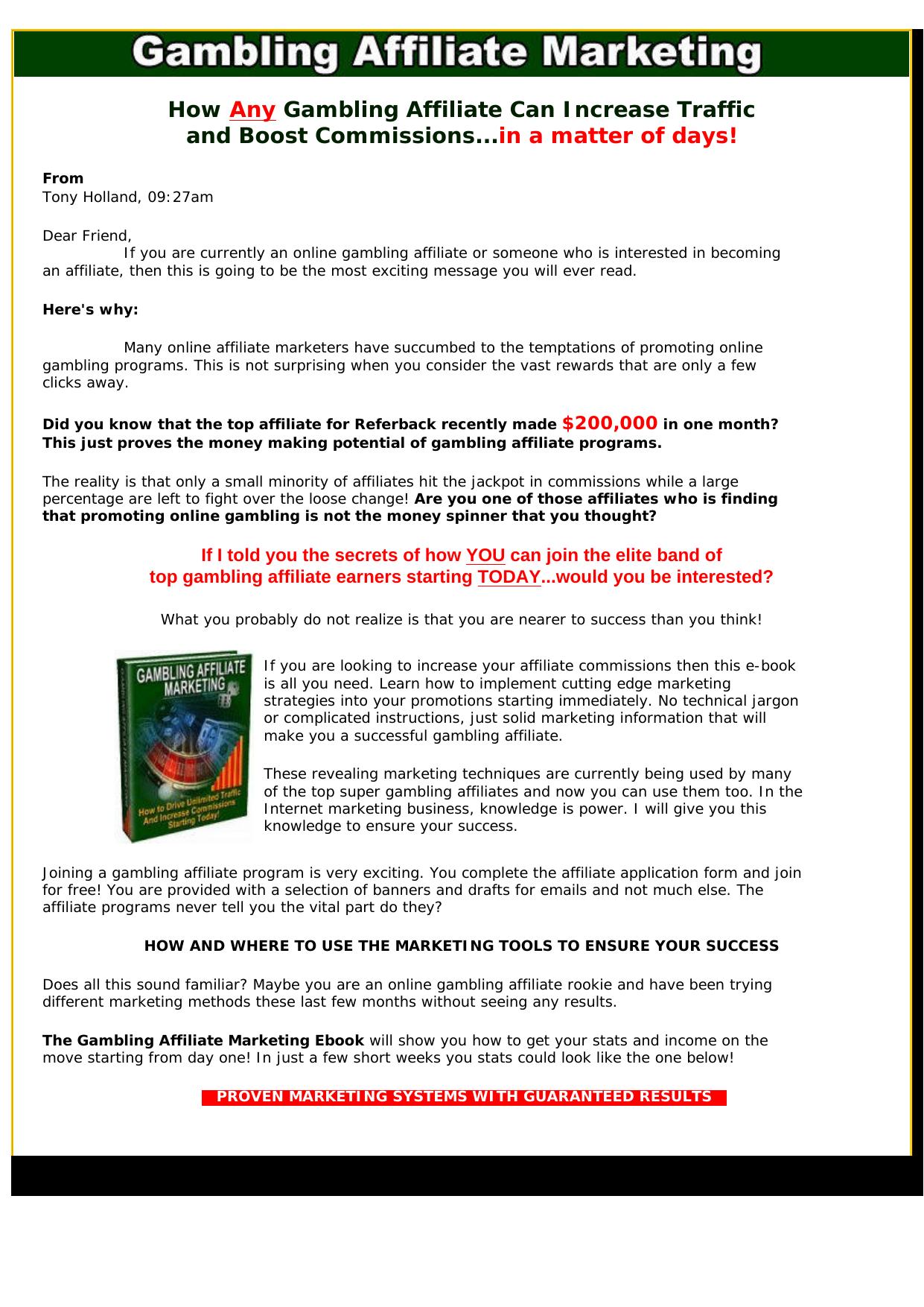 Gambling Affiliate Marketing. by Best of Kuszter's Collection
