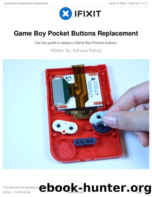 Game Boy Pocket Buttons Replacement by Unknown