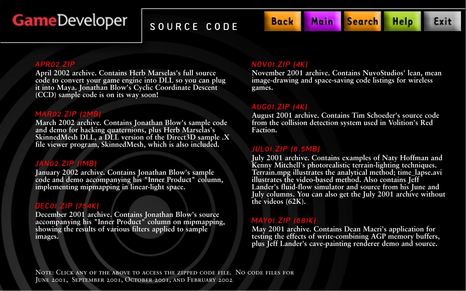 Game Developer Back Issues Volume 4: Code Menu by Unknown