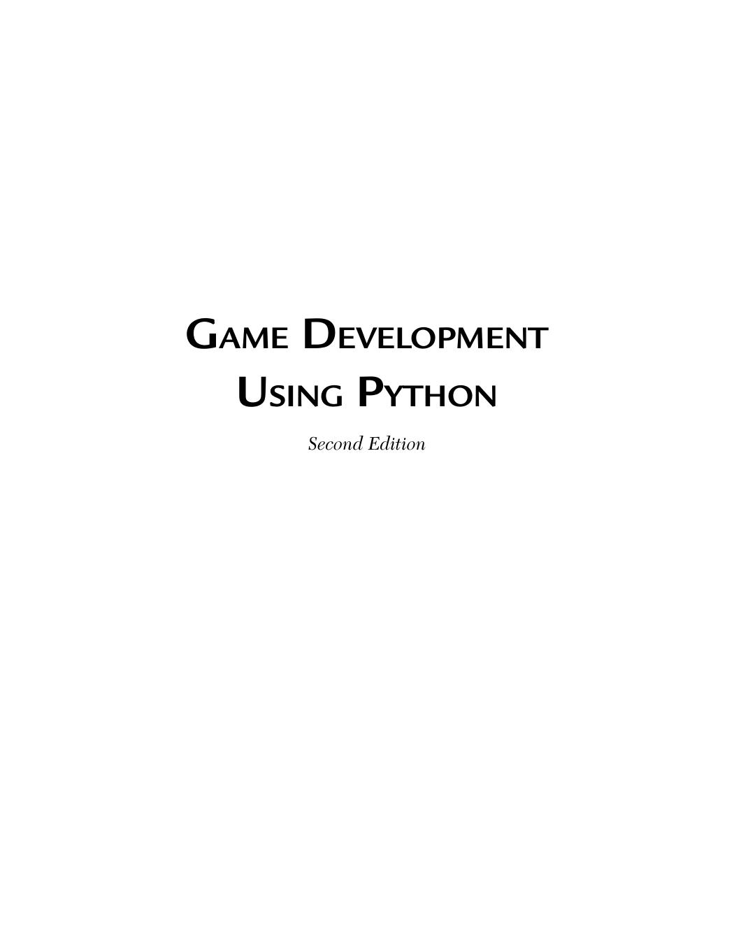 Game Development Using Python by Parker James R.;