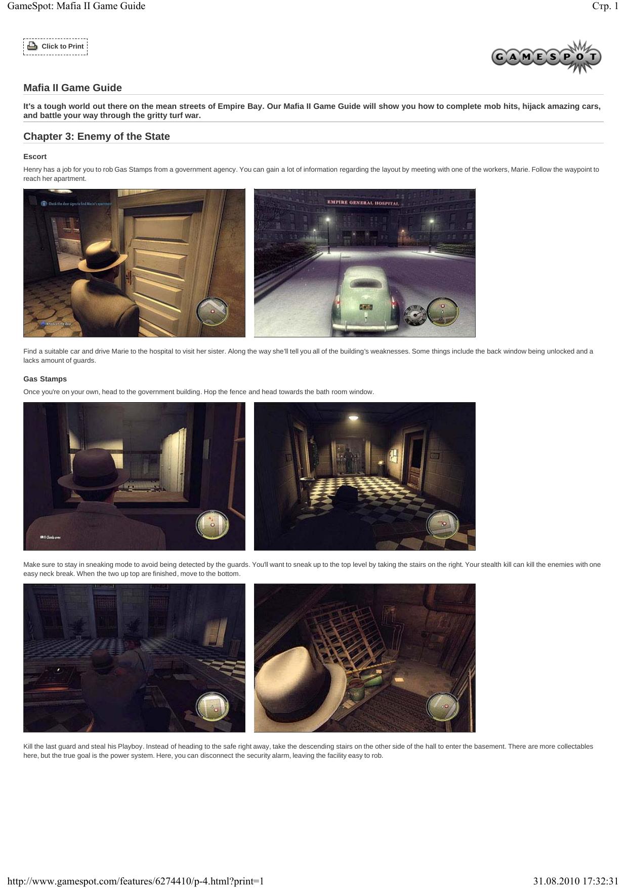 GameSpot: Mafia II Game Guide by Nikolas