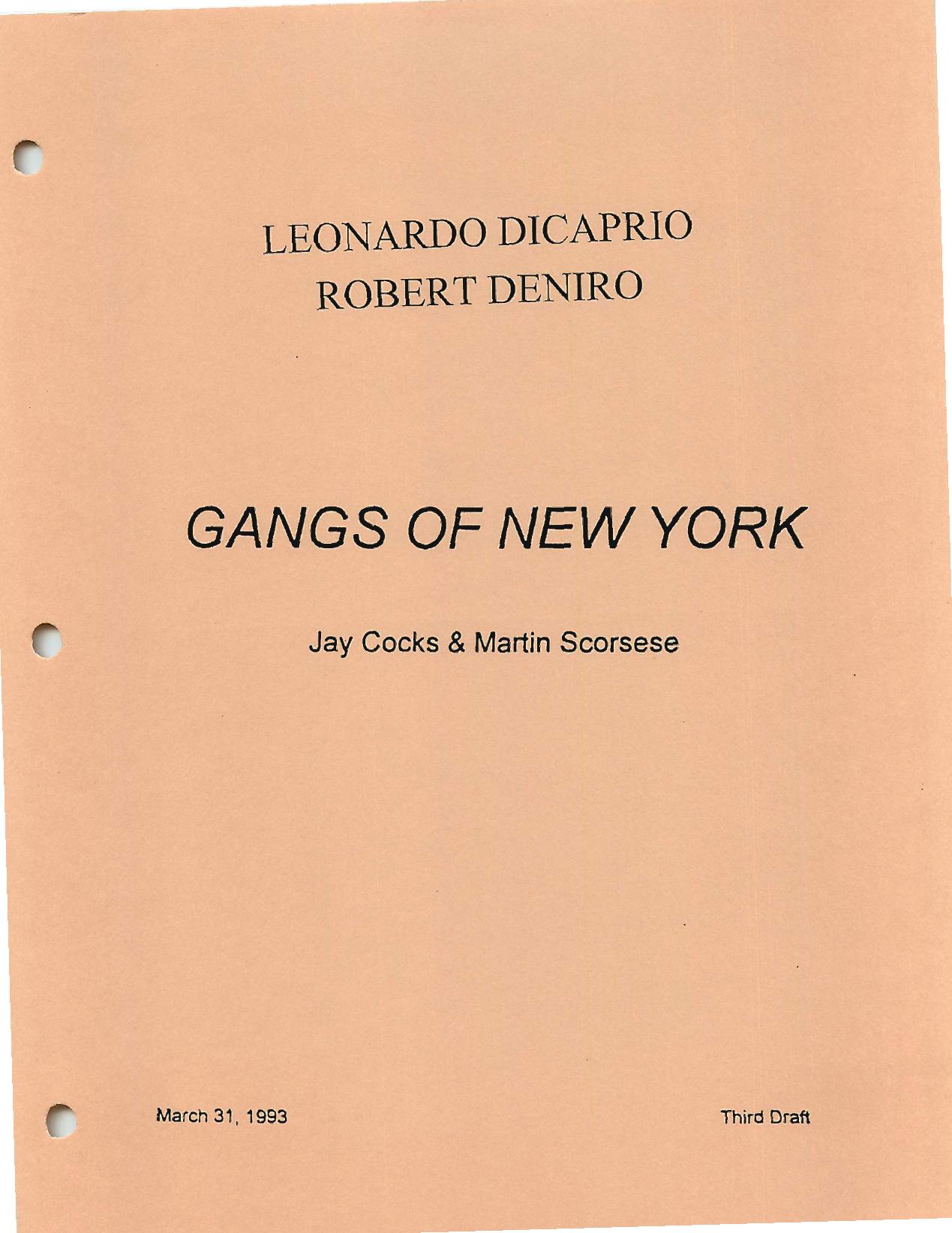 Gangs of New York by Unknown