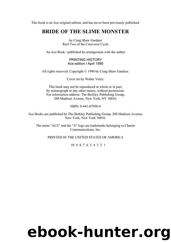 Gardner, Craig Shaw - Cineverse 02 - Bride of the Slime Monster by Gardner Craig Shaw